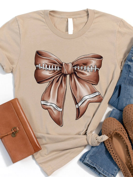 Football Bow Tee